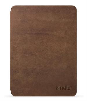 eBookReader Amazon Premium læder cover Kindle Paperwhite 2024 walnut forfra